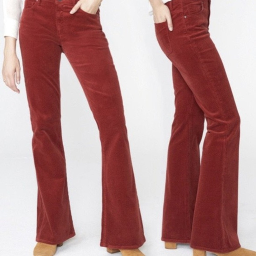Women's Flare & Wide Leg Jeans in Rust